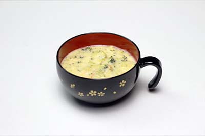 Cream Soup with Koji Miso, Broccoli and Cheddar Cheese​